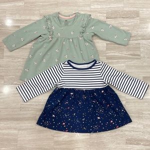 Long sleeve baby dresses pack of 2